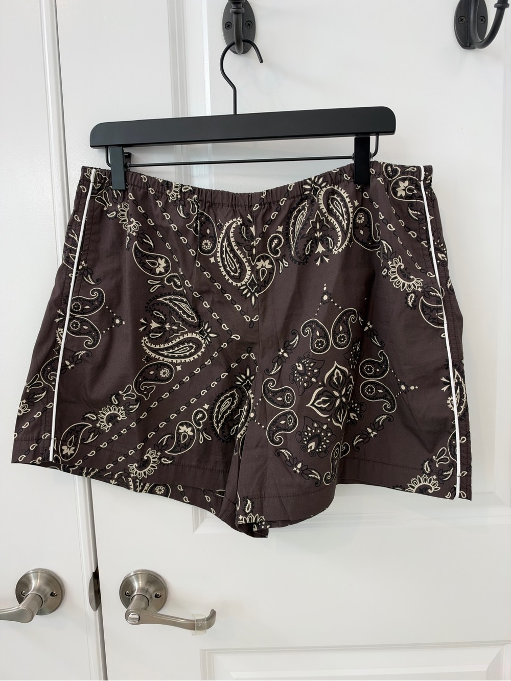Madewell Women's Brown Bandana Paisley Print Shorts size L